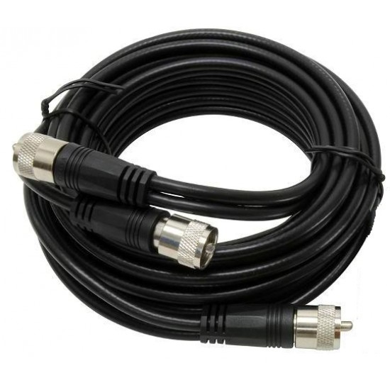 12ft double Coaxial Cable RG59 for double Antennas - PL-259 to PL-259 Connection